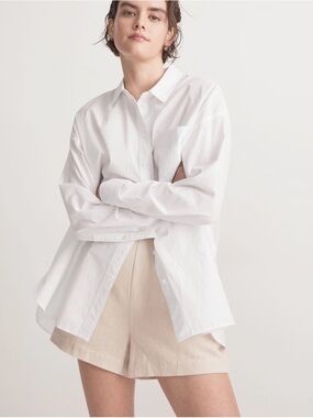 Madewell The Signature Oversized Poplin Button Up Shirt